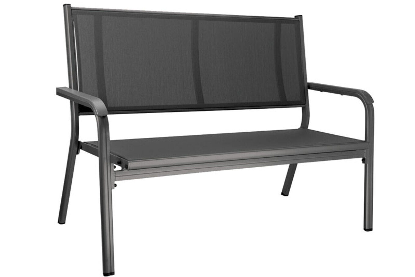 B-Ware: KETTLER BasicPlus 2er-Bank, anthrazit/anthrazit, Alu/Textilene, 140x65cm, 0301211-7000 10708_2__1
