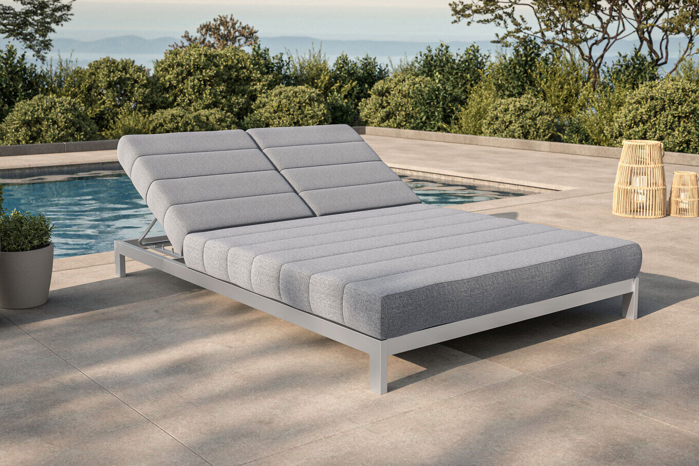 OUTFLEXX Doppelliege | Wetterfest | Alu, Polyester
