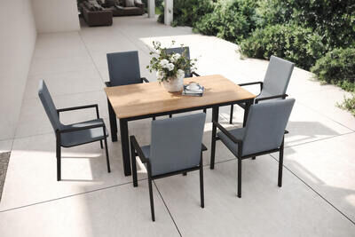 Garten-Essgruppe mit 6 Sesseln, Alu/Polyester, DPC-Tischplatte, witterungsbeständig, robust 80250  bU8oU8vQ2 e7b751d63cc083c20193318c3021aaae8c0559bf