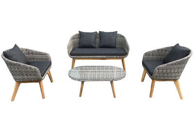 Prato Loungemöbel, Grau, Akazie/Polyrattan/Polyester, Tisch 100 x 53 cm, Oval, Kissen Inklusive, FSC®-zertifiziertes Produkt 34831  bVFxlHkGt a85b8154f26c9962e6a6b642e483ef6da7f7eb7d