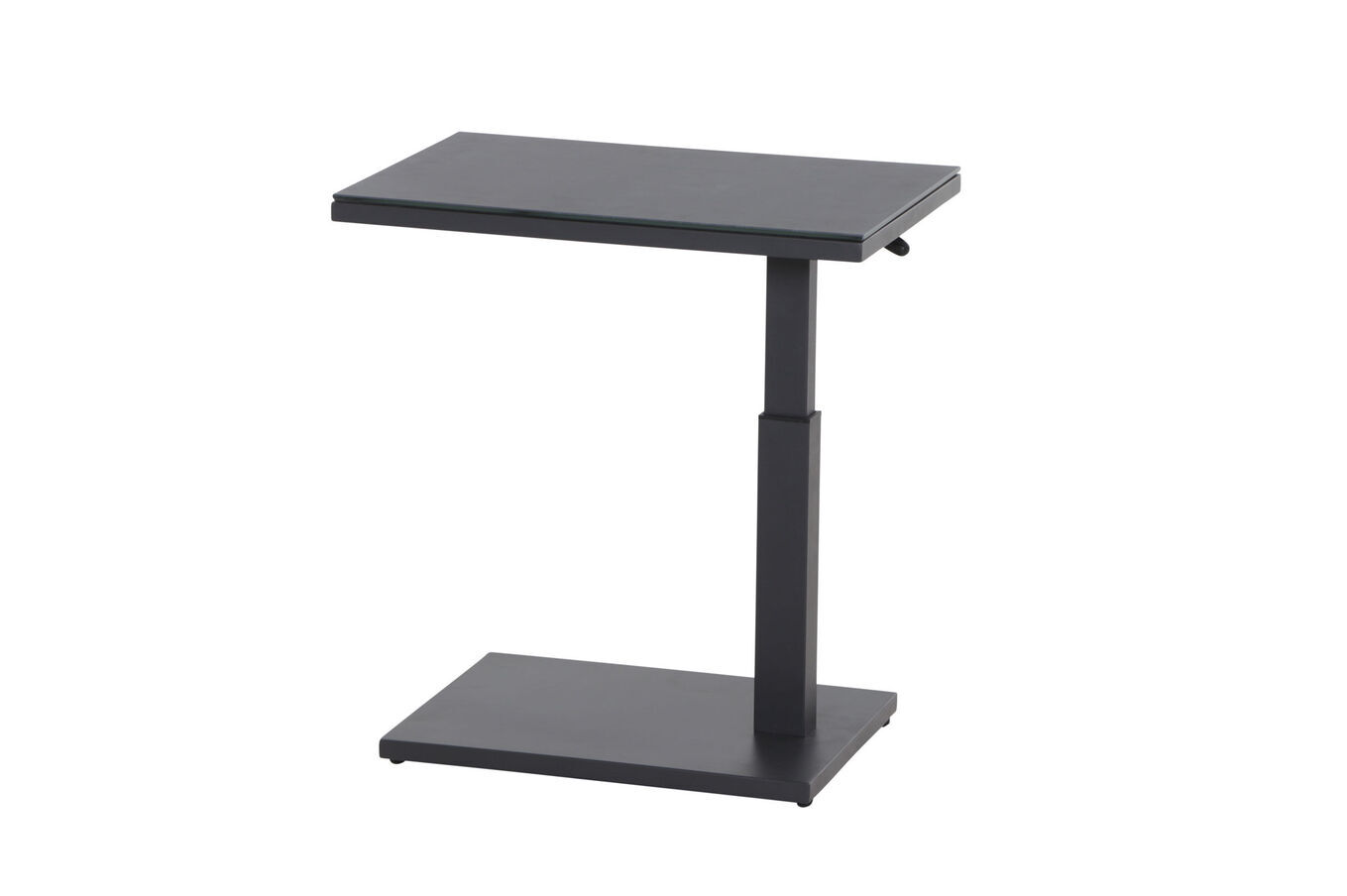 B-Ware: SIENA GARDEN Toreno Beistelltisch, anthrazit/schwarz, Aluminium, 60x40 cm, höhenverstellbar 23709__1