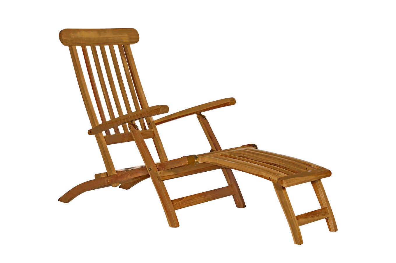 OUTFLEXX Seattle Liegestuhl / Deckchair, natur, Teakholz, 165 x 58 x 96 cm, fein geschliffen 23528__1