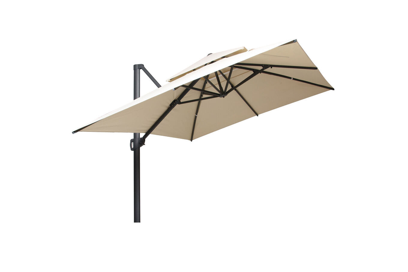 OUTFLEXX Sydney Ampelschirm, anthrazit/creme, Aluminium/Polyester, 400 x 300 cm 21788__1