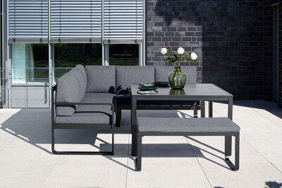 Ocean Dining-Lounge, anthrazit/grau, 223 x 200 cm, inkl. Kissen, 0320831-7100 18161  1 80dd82030b585ea0afe19135d0d01b6fe6ae8472