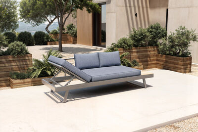 Lounge/Liege, silber, Alu/Polyester, verstellbar, hoher Liegekomfort 34726  bHEQqQ 69ba877c98c86a3589ff9638e12e7f894f2be983