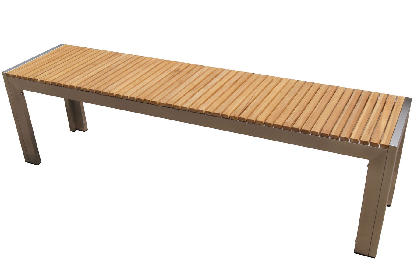 B-Ware: OUTFLEXX Bank aus Edelstahl/Teakholz, 160x38x45cm, FSC®-zertifiziertes Produkt 7102__1