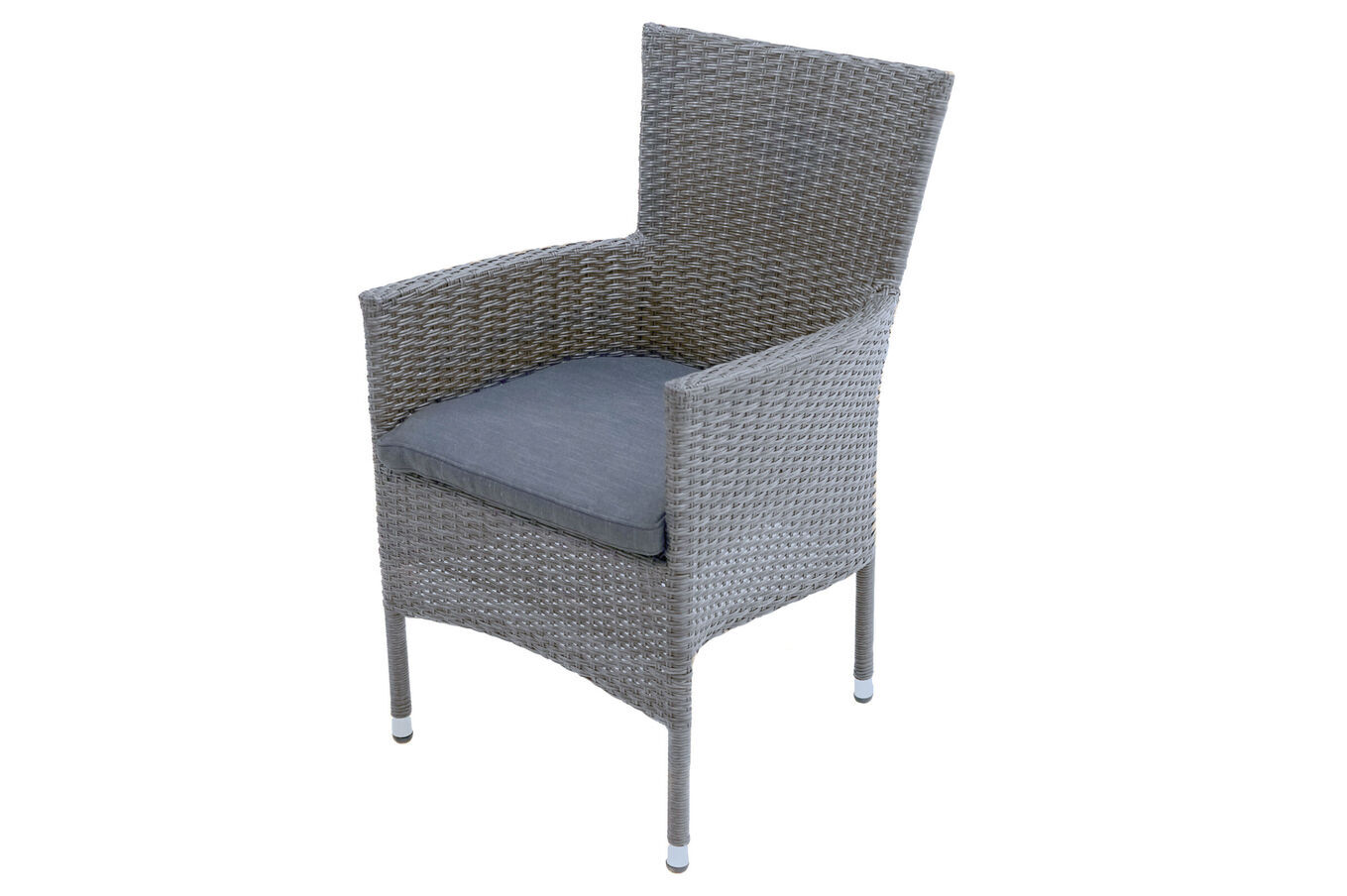 OUTFLEXX Vigo Stapelsessel, stahlgrau-meliert, Alu/Polyrattan, 59x62x92 cm, inkl. Auflagen, stapelbar 23604__1