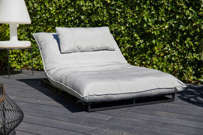 Emma Loungeliege, schwarz/marmor, Alu/Sunbrella, 196x125x41 cm, Rückenlehne verstellbar 24087  1 4b44ac3f90a661334aa5f76ea2988543e677cfd2