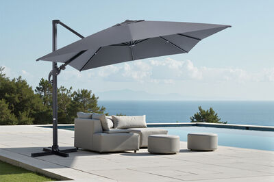 Sydney Ampelschirm, grau, Aluminium, 400 x 300 cm, UV-beständig, wasserabweisend, mit Air-Vent System, langlebiges Material 34840  bY2G4on4y 5cd6b589223daacd2652e06201e65775da47eab7