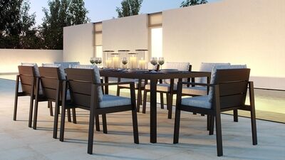 Rosario XL Garten-Essgruppe, anthrazit/grau, Alu/Glas, inkl. Tisch und 8 stapelbaren Stühlen 34611  bC4p86993 50e34412fa1c6cf5f69f2bfae75e367c3a7c6c31