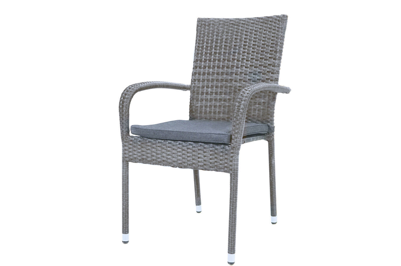 OUTFLEXX Vigo Stapelstuhl, stahlgrau-meliert, Polyrattan, 56x64x92 cm, inkl. Auflagen, stapelbar 23603__1