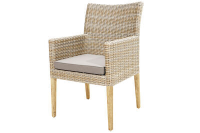 Borneo Landhaussessel, beige-meliert, Polyrattan/Akazie, 60x65x94cm, inkl. Polster, FSC®-zertifiziertes Produkt 21620  1 0e6ba574d21bda288d529f928a6c781cc950a7a5