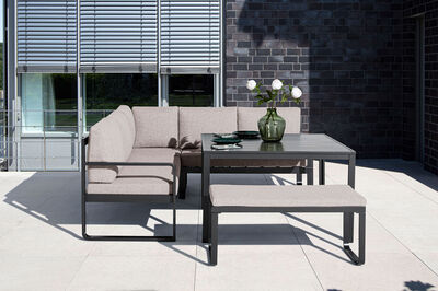 Ocean Dining-Lounge Exklusivmodell, anthrazit/taupe, 220 x 200 cm, inkl. Kissen, 0320831-7000 10999  1 0e578e89c37b696f92d92b24f7639ede8454502f