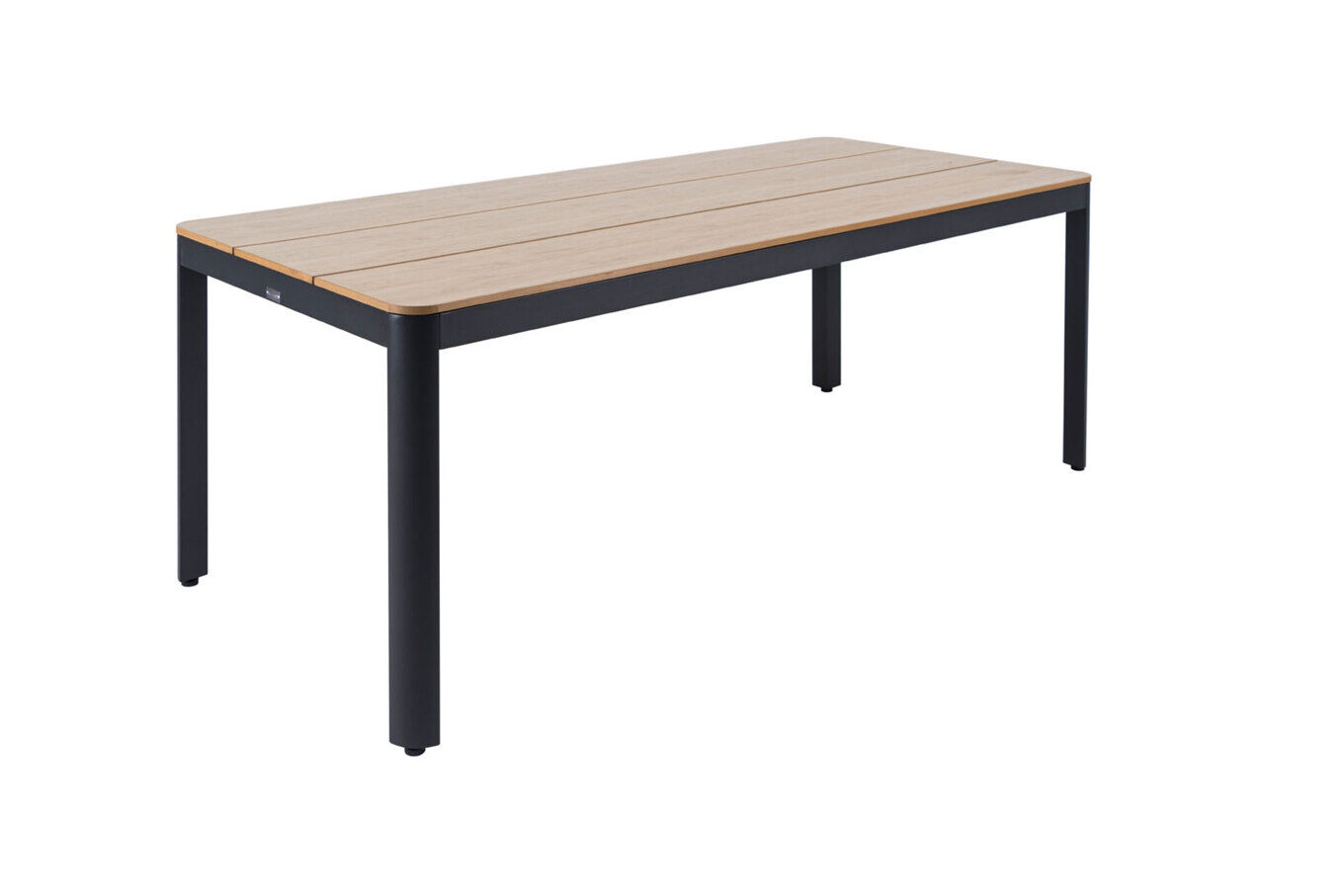 B-Ware: OUTFLEXX Tallinn Gartentisch, natur/schwarz, Alu/Holzimitat, 200 x 90 cm 21299__1