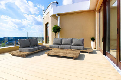 Gartenlounge, natur, recycled Teak, 5 Sitzplätze, inkl. Kissen 20304  1 09dc45a9ac83fc20f982c1f5646a0e4ccec1f004