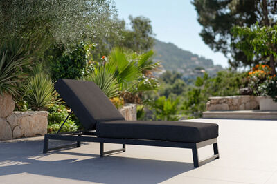 Allure Liege, Gartenliege, anthrazit, Aluminium und Polyester, 209 x 72 cm, schnelltrocknend, witterungsbeständig 34871  bmoe9iUY6 84b63fa1ea75e2f6487cd159aa5b437c839a625d