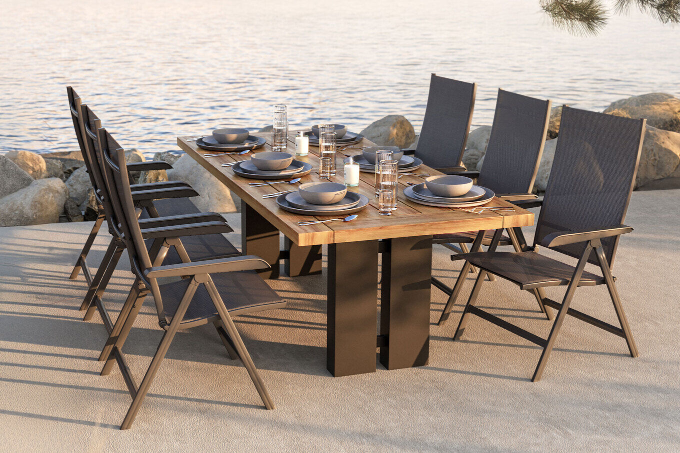 Kettler Essgruppe mit 6 Sesseln | Teak