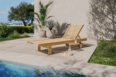 Archimedes Gartenliege, Akazie, 200 x 70 cm, Rückenlehne 4-fach verstellbar & rollbar, FSC®-zertifiziertes Produkt 34909  bIX8zrpMp 7a4aca4d610a4ad982dcfa963a39e3a2cd834447