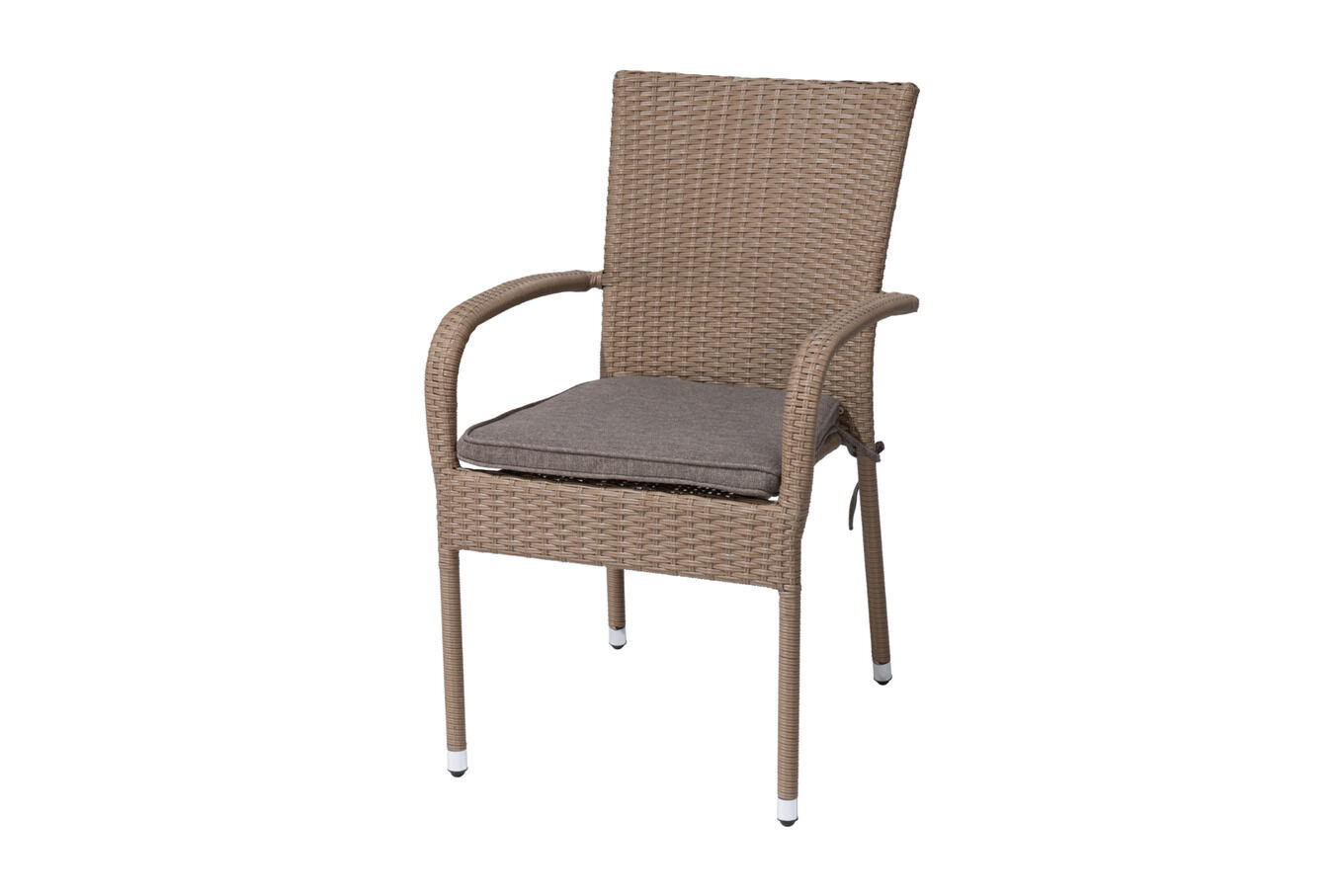 OUTFLEXX Rabida Basic Stapelstuhl, champagner-meliert, Polyrattan, 64 x 56 x 92 cm, inkl. Polster 20154__1
