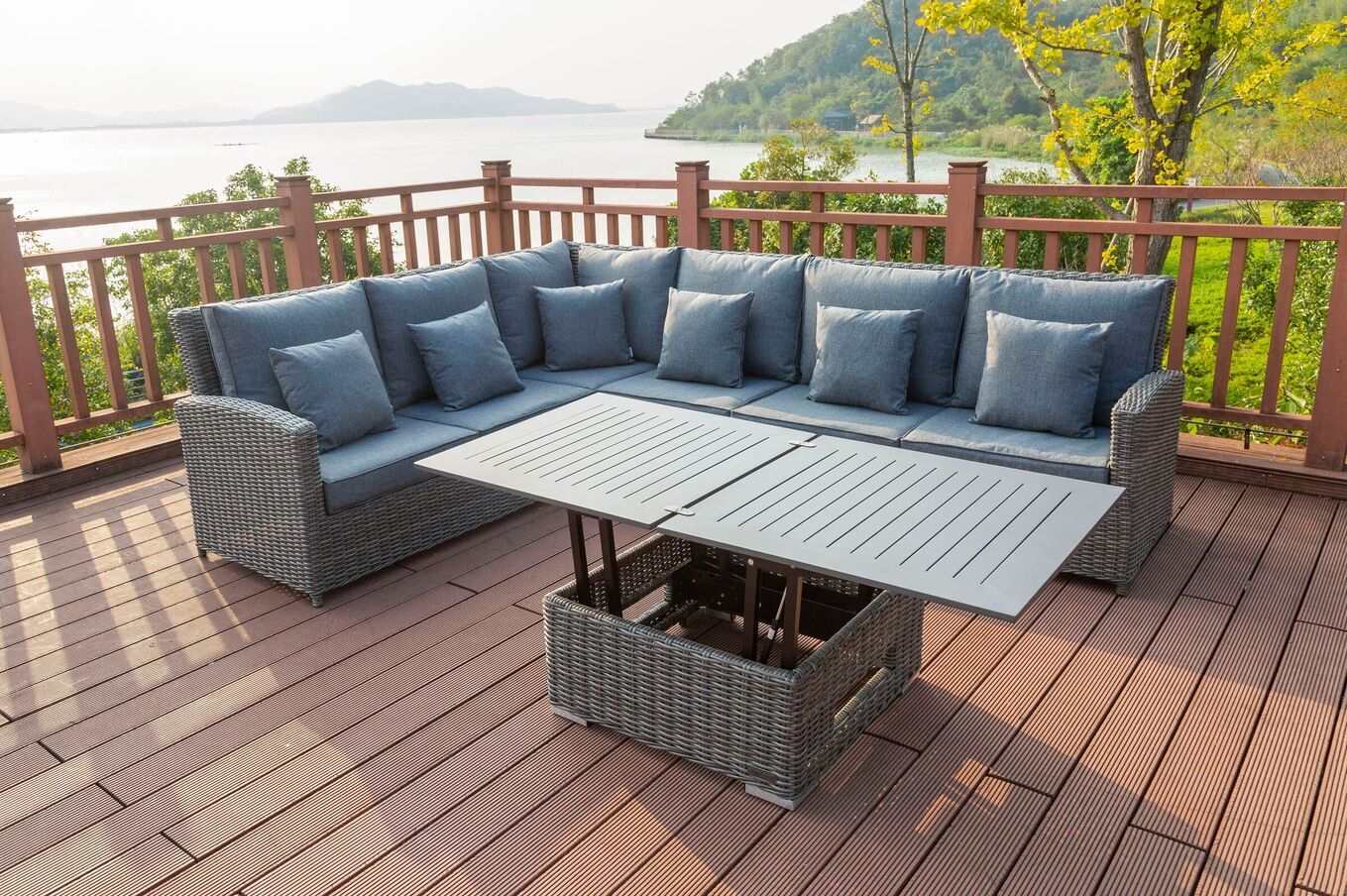 OUTFLEXX Ecklounge | 6 Personen | Mit Loungetisch