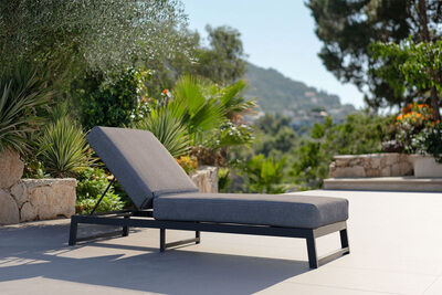 Allure Gartenliege, Anthrazit/Grau, Aluminium und Polyester, 209 x 72 cm, hohe Belastbarkeit, pulverbeschichtet 34872  byn3pvgE0 95d8ffc28feb5fc5df0aad074ad101d3838f4975