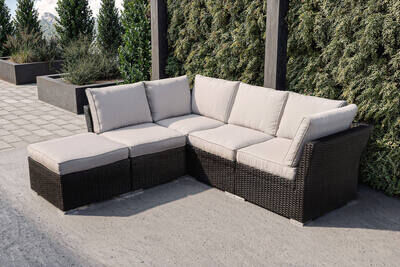 Gartenlounge, schwarz/weiß, Alu/Polyrattan, witterungsbeständig, mit Kissenboxfunktion 80540  bP6nsbeT4 fec31e7b9fe25f66a16bcc0699ef7fcdcf54ef39