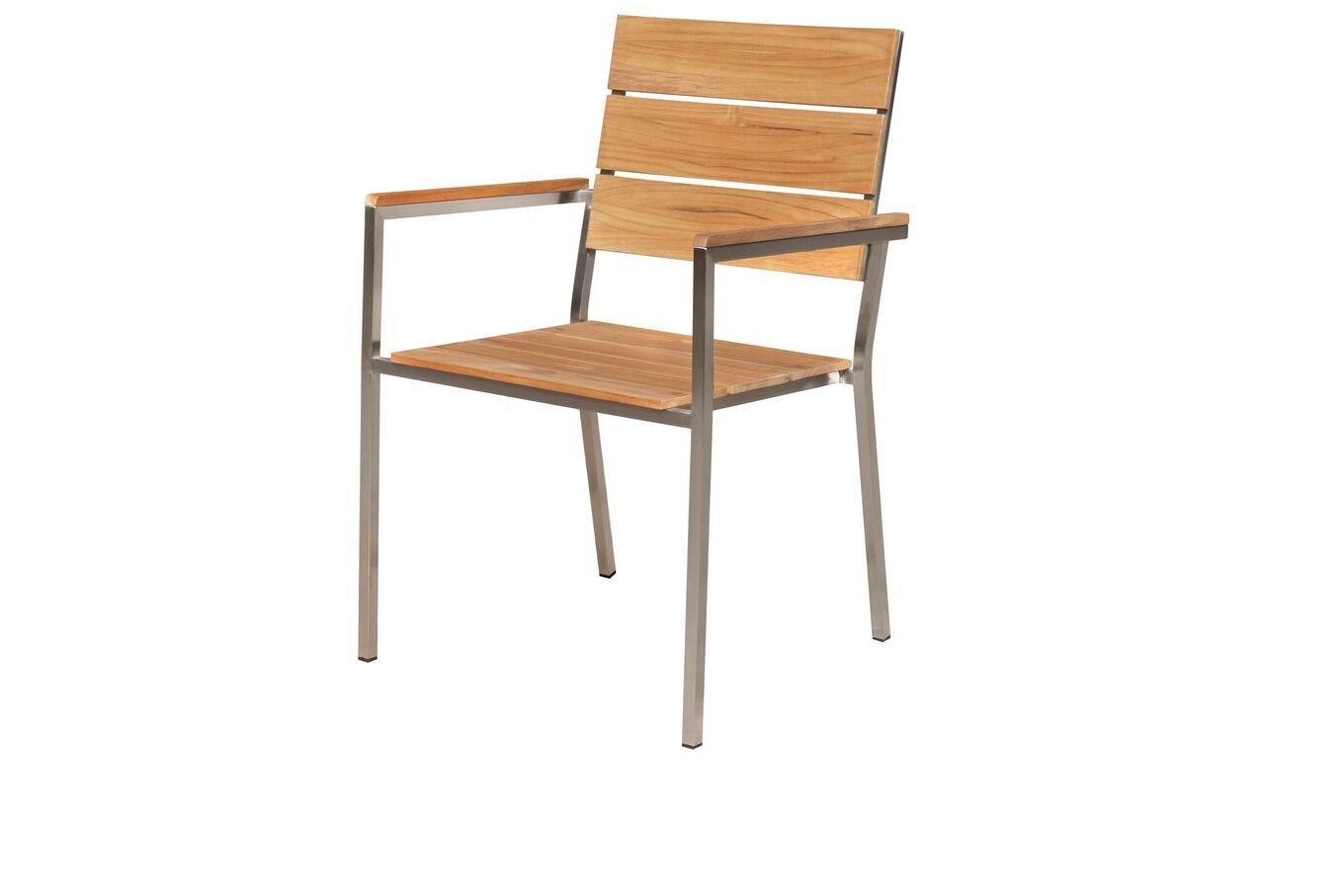 OUTFLEXX Stapelstuhl, Teakholz/Edelstahl, 57x57x85cm, FSC®-zertifiziertes Produkt 13487__1
