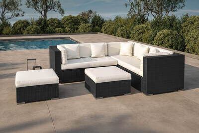 Gartenlounge, creme/weiß, schwarz, Polyrattan, 6 Personen, wasserfeste Kissenbox, inkl. Kaffeetisch 18229-BOX-B  bsPZBLqgl 5fdd62a7c85377cde19bc1e0dfdbb59c0c36774f