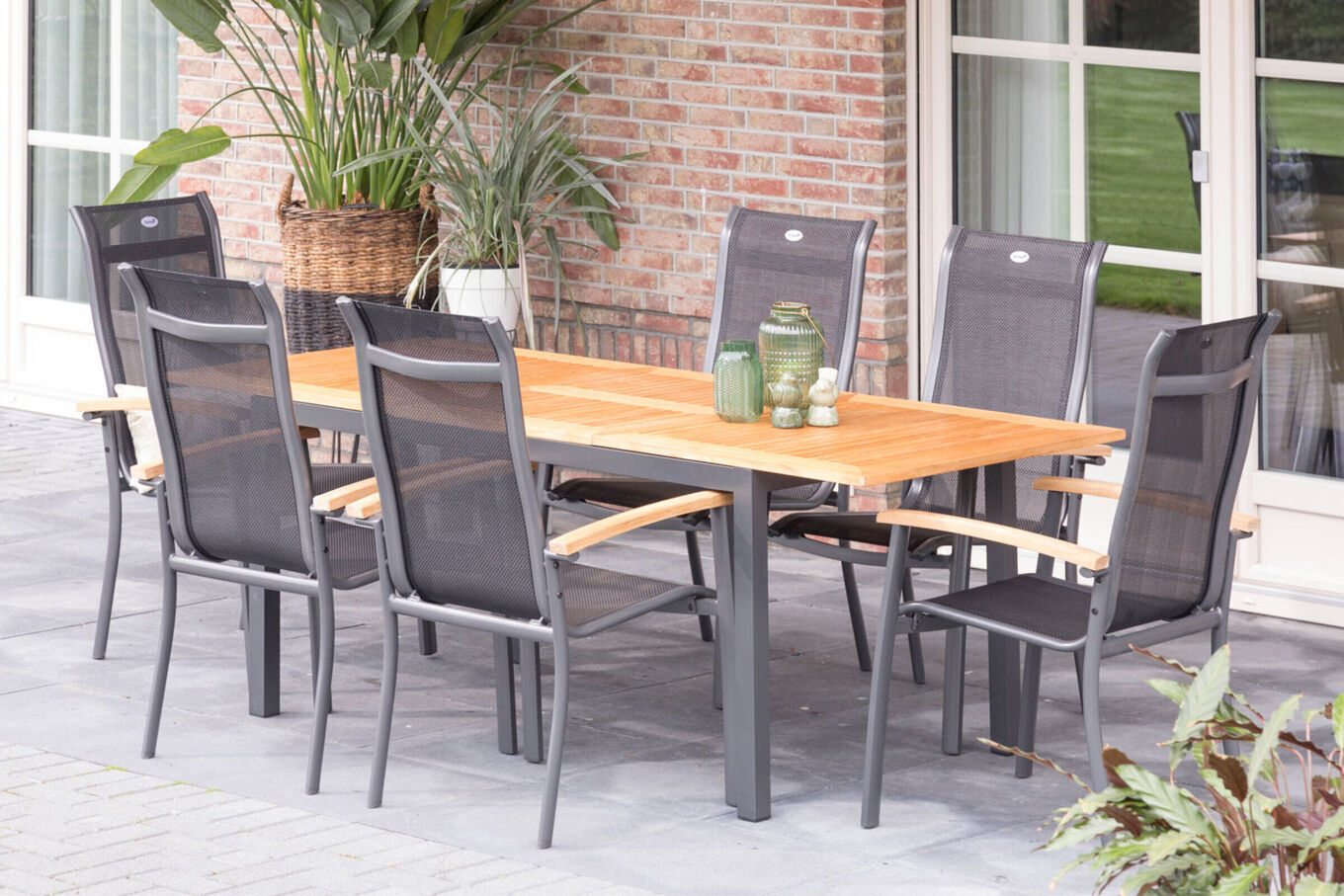 Hartman Alice Essgruppe mit 6 Gartensesseln | Teak