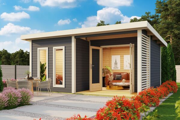 KARIBU Mainburg 5 Saunahaus, terragrau, Fichte, 508x368x253 cm, SET B mit Doppelflügeltür, Terrasse und 9 kW Ofen 31326-5 01.jpg