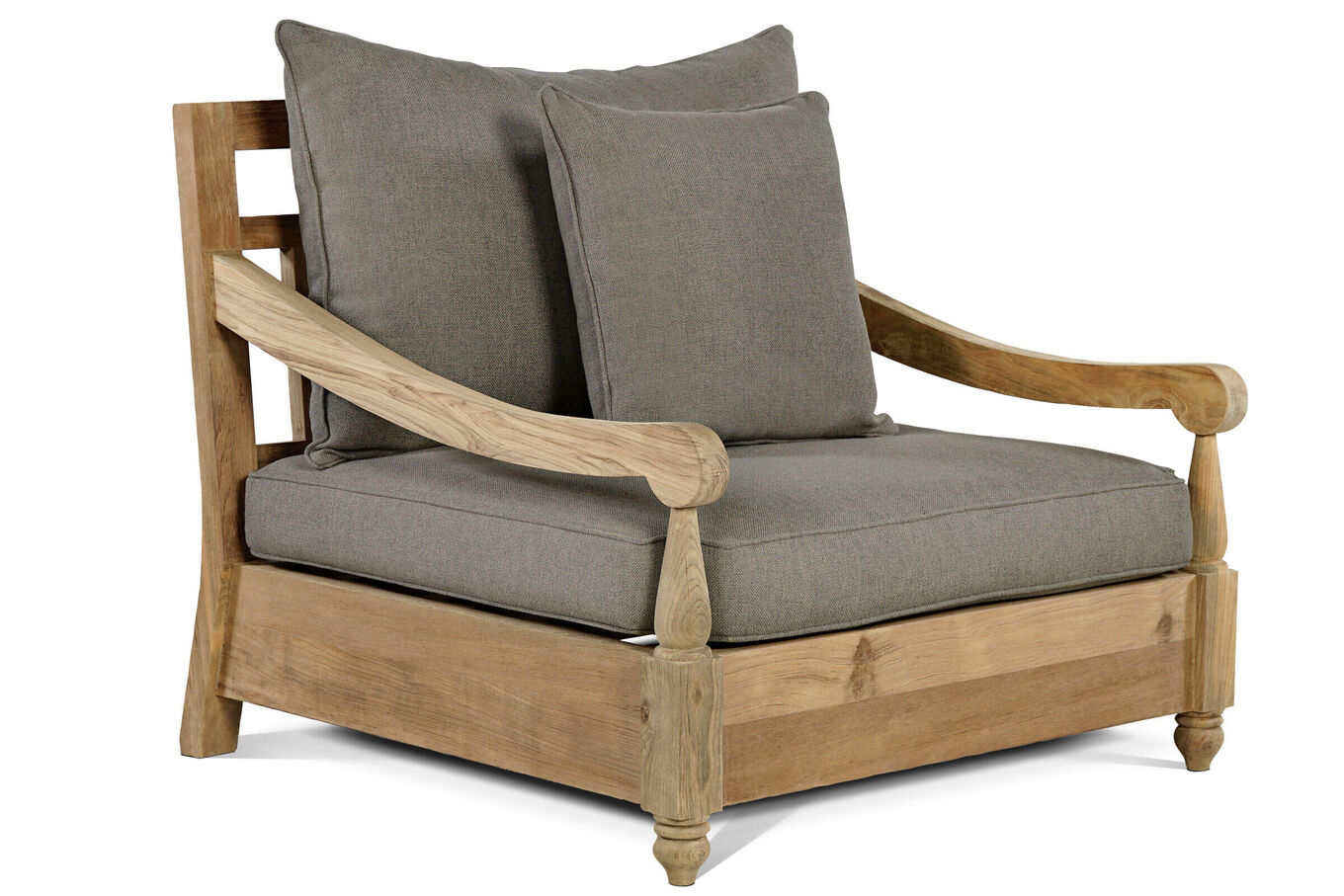 OUTFLEXX Stuhl, natur, recyceltes Teak, 90X90x82cm, inkl. Kissen, mit Armlehnen, FSC®-zertifiziertes Produkt 20311__1