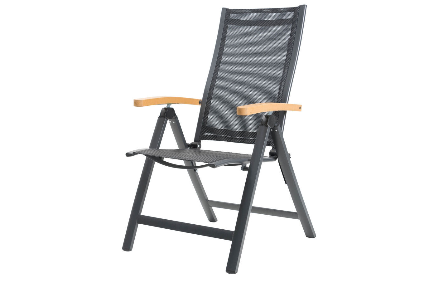 OUTFLEXX Tallinn Klappstuhl, anthrazit matt, Alu/Holzimitat, 67 x 58 x 107 cm 21777__1