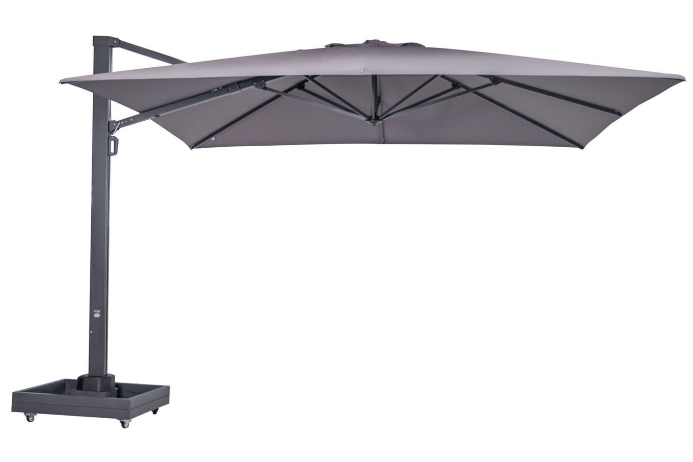 OUTFLEXX Ultimate L Ampelschirm, 400 x 400 cm, 360° drehbar, UV-Schutz 80+, Alu/Spuncrylic®, inkl. Schirmständer 20365__1